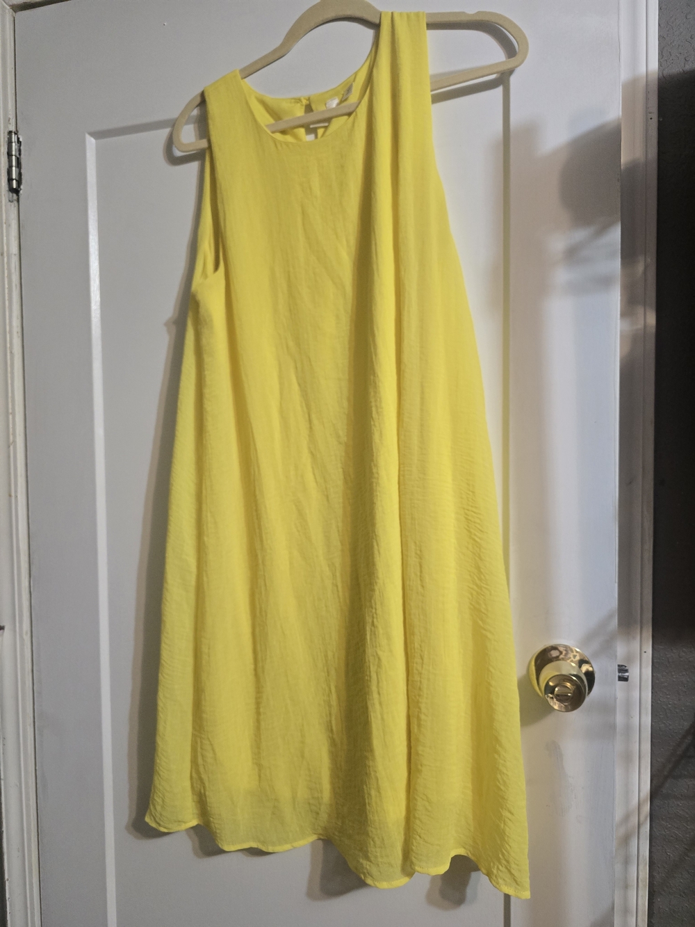 Tacera Bright Yellow Sleeveless Midi Dress